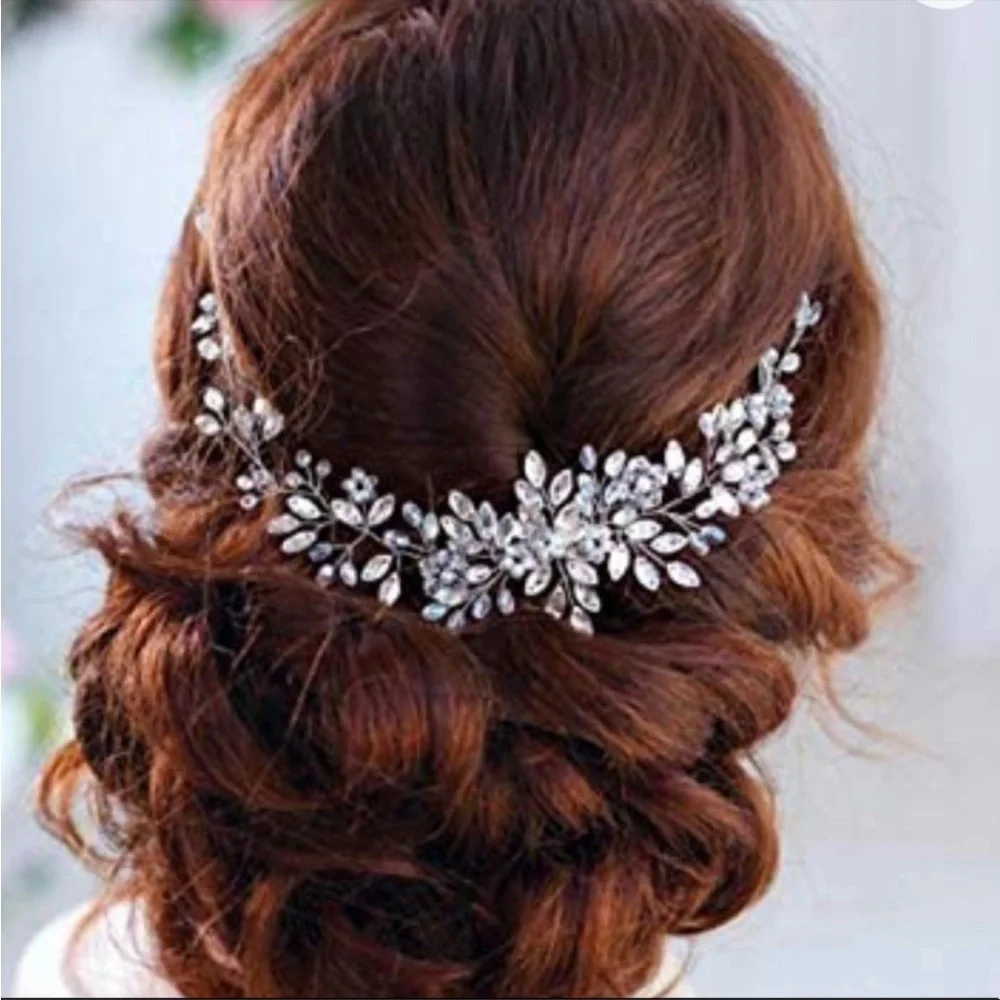 Austrian Crystal Floral Hair Jewelry Accesory